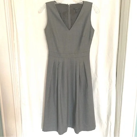 j crew grey dress Gray Marled Fit-and-Flare Mini Dress main image 0